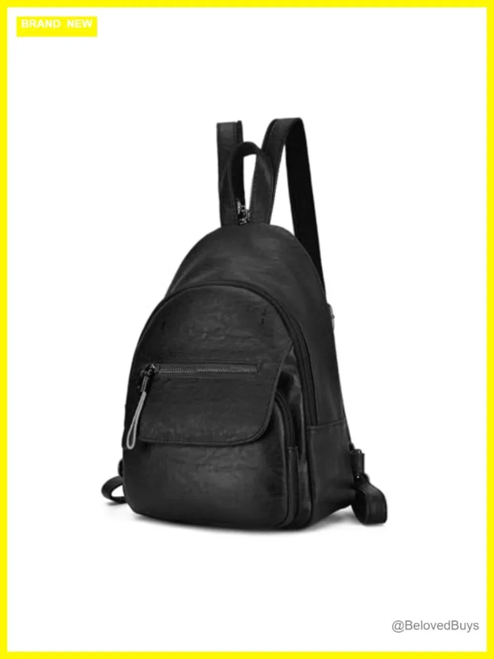 Faux Leather Convertible Sling Backpack Purse with Pockets, Anti-Theft Women's